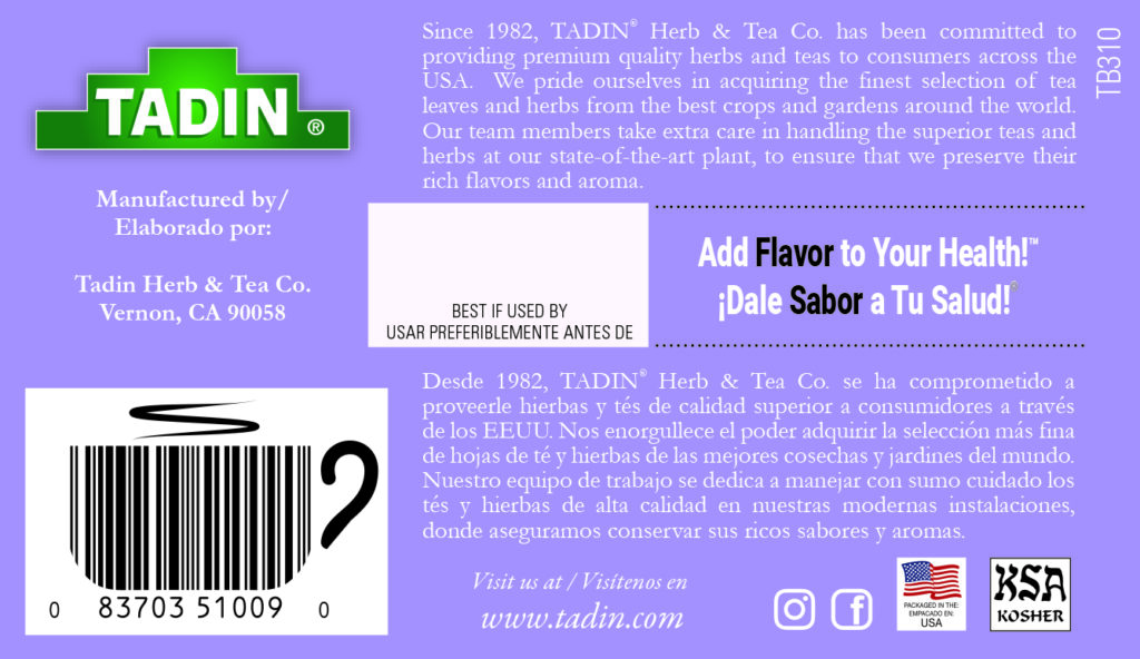 Passion Flower Tea Tadin Herb & Tea Co.