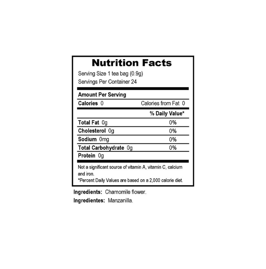 Chamomile Tea Tadin Herb & Tea Co.