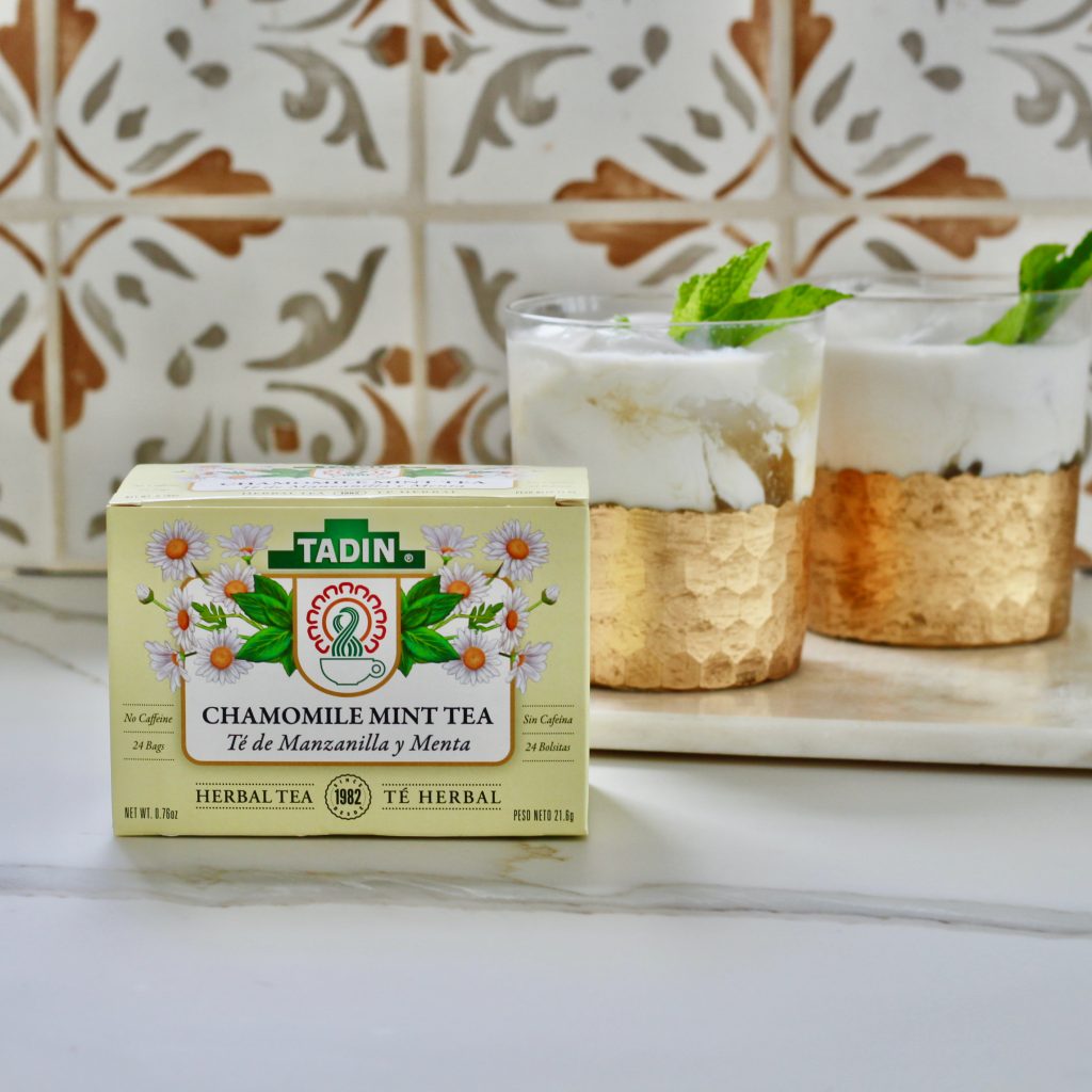 Iced Chamomile Mint Coconut Latte