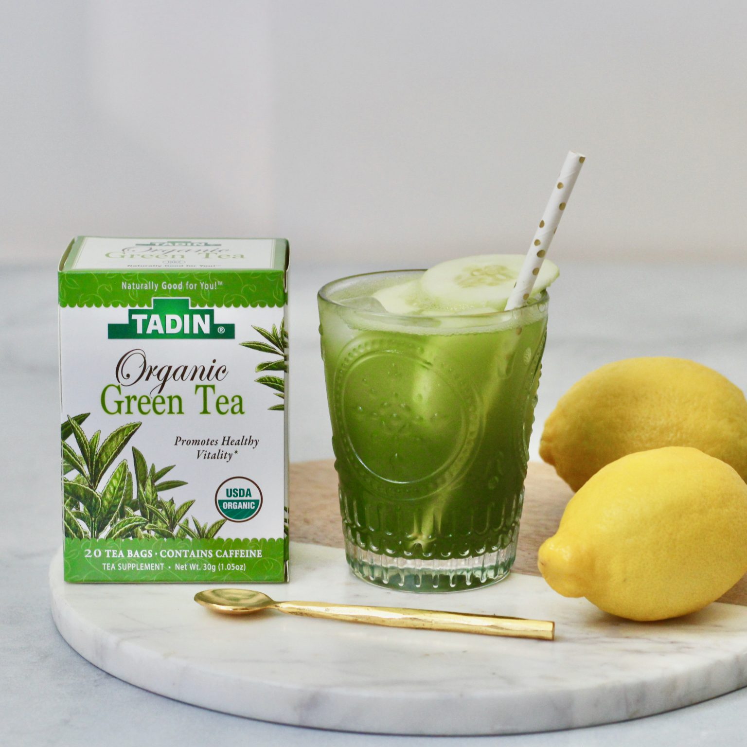 Organic Green Tea Cucumber Mint Lemonade