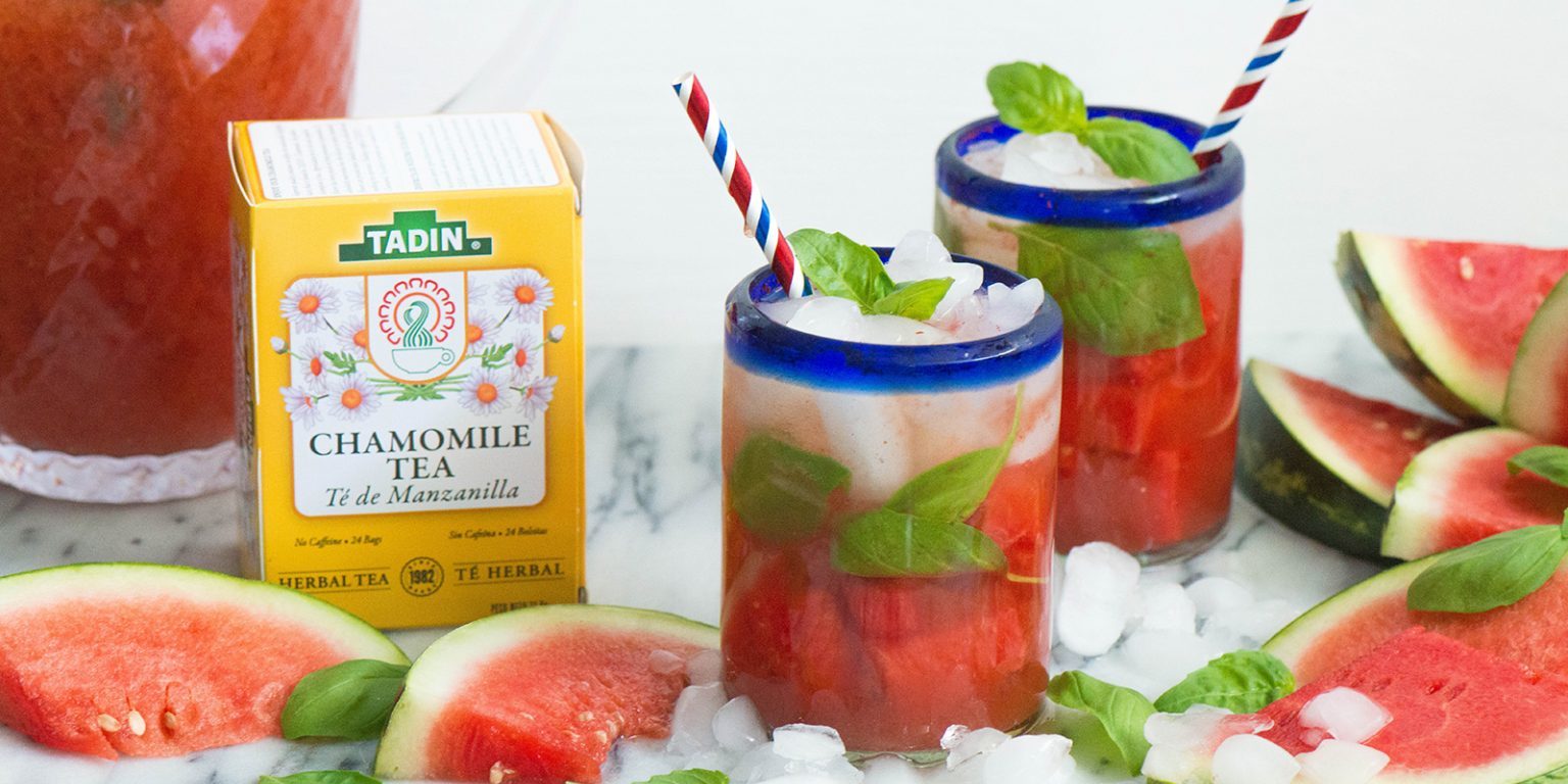 Watermelon Chamomile Iced Tea with Basil – Tadin Herb & Tea Co.