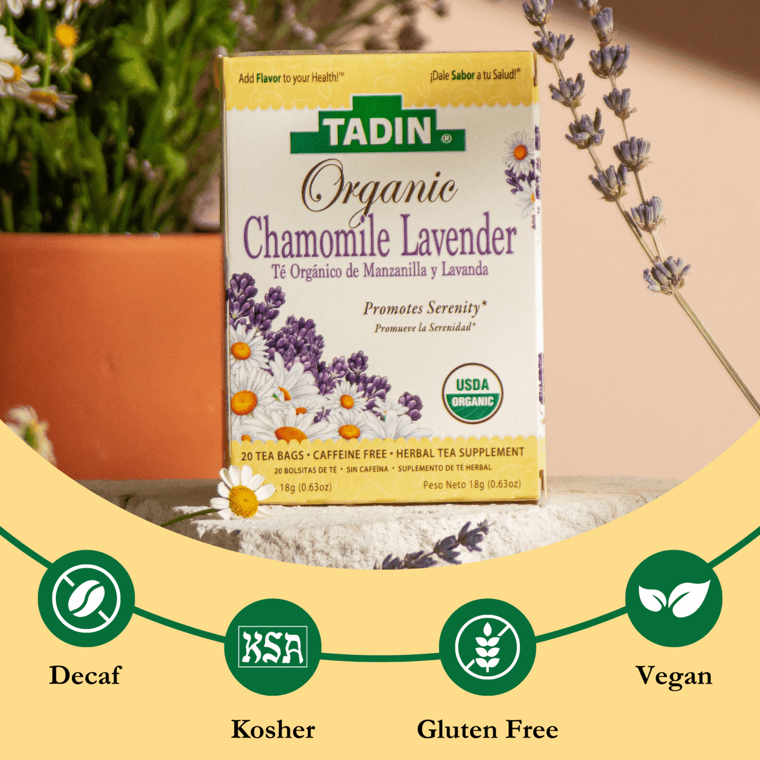 Organic Chamomile Lavender - Tadin Herb & Tea Co.